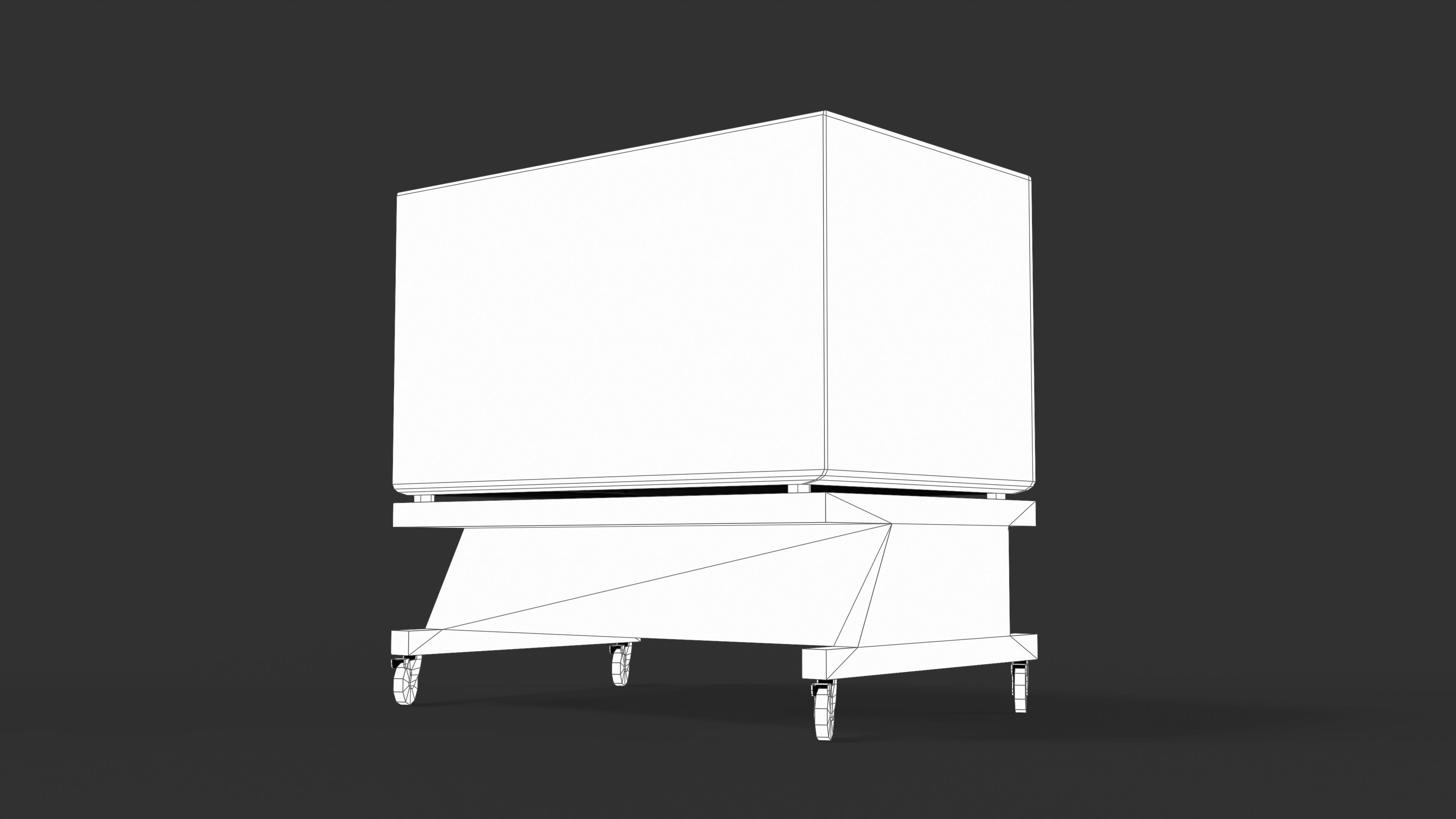 CNC Laser Cutting Machine Low-poly 3D model_22