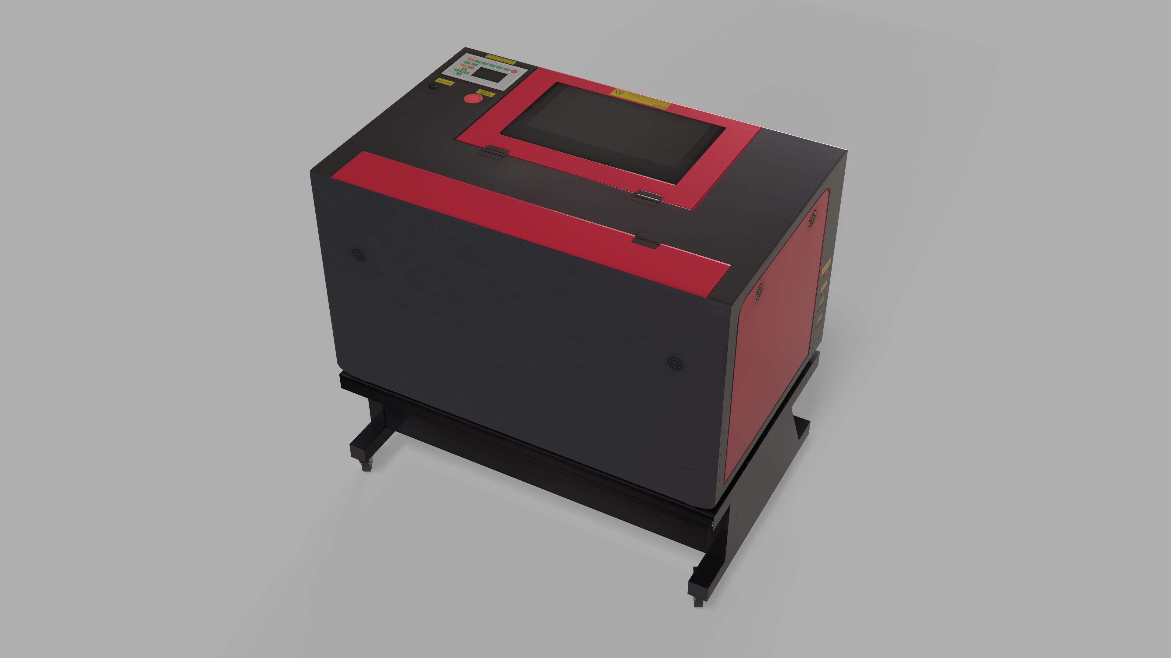 CNC Laser Cutting Machine Low-poly 3D model_18