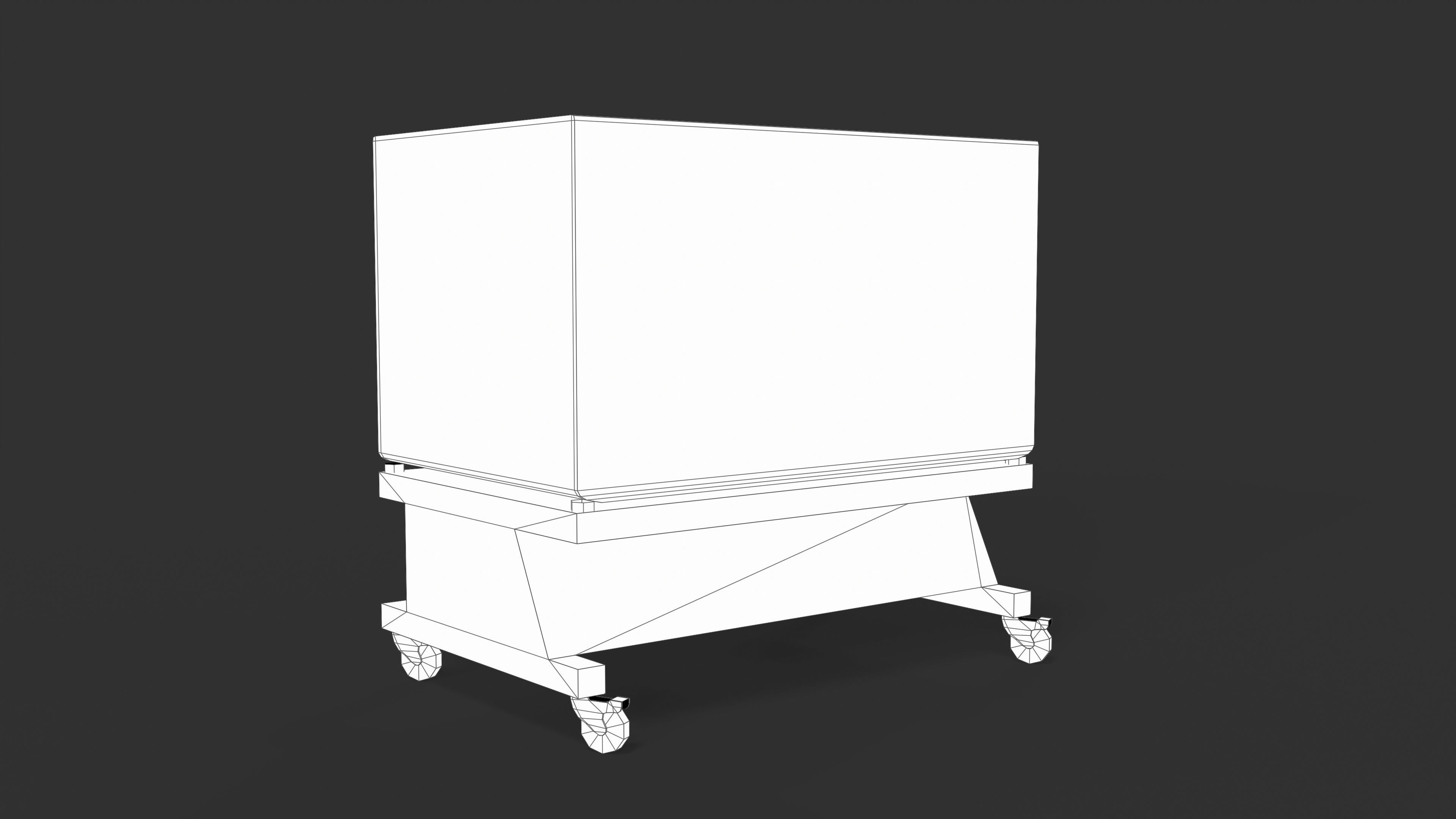 CNC Laser Cutting Machine Low-poly 3D model_28