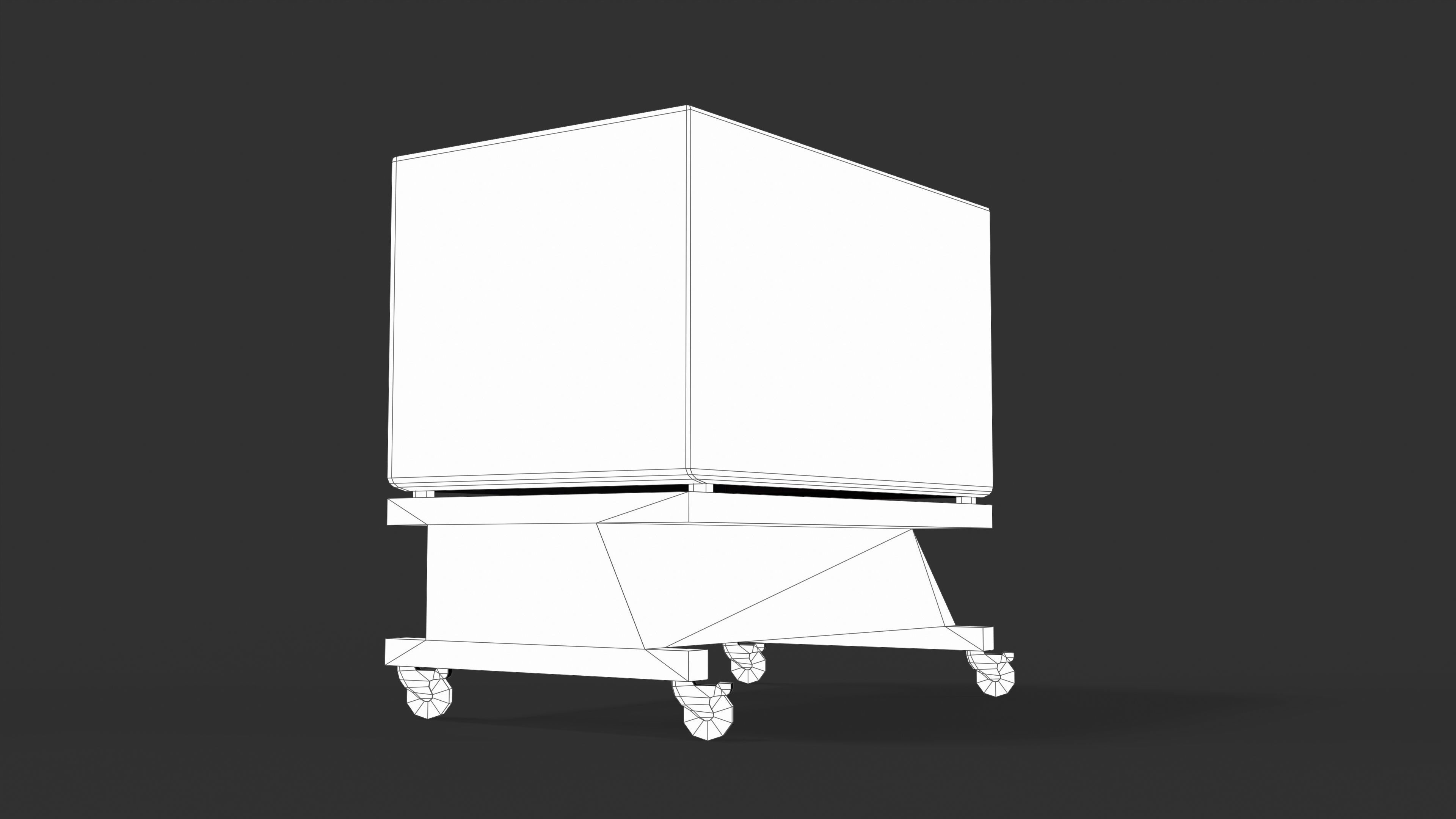 CNC Laser Cutting Machine Low-poly 3D model_26