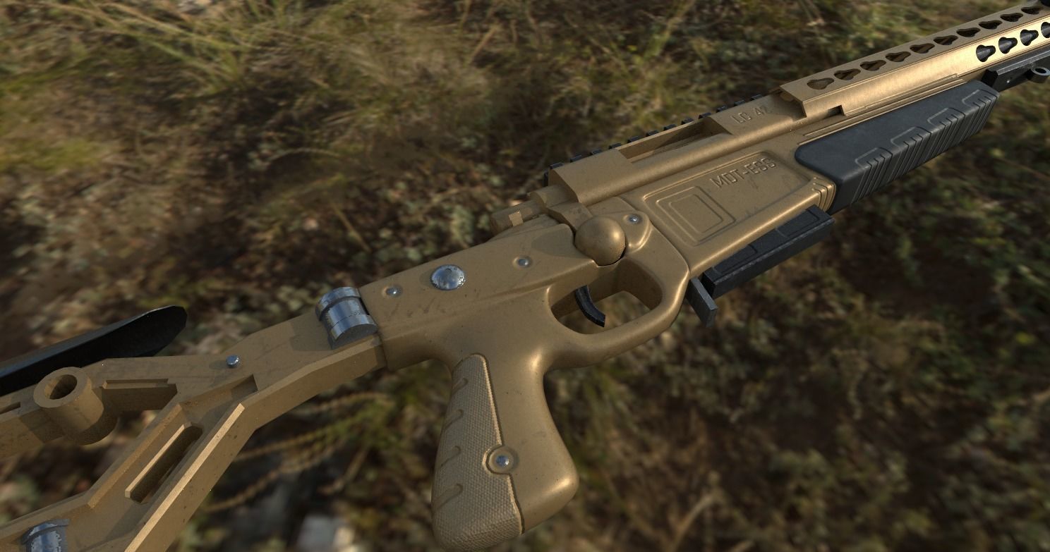 LC 42 Rifle Low-poly 3D model_4