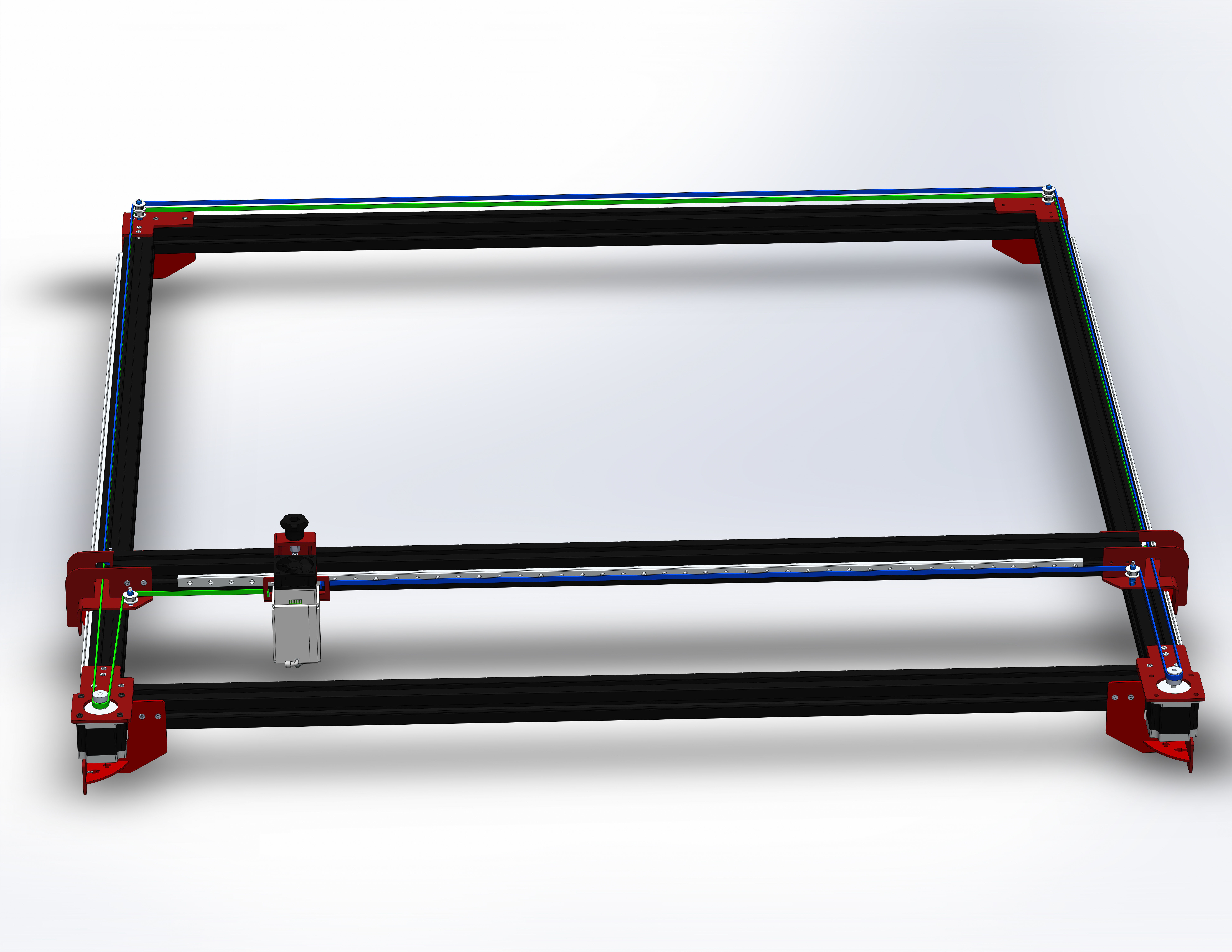 Laser cutting machine 3D model_5