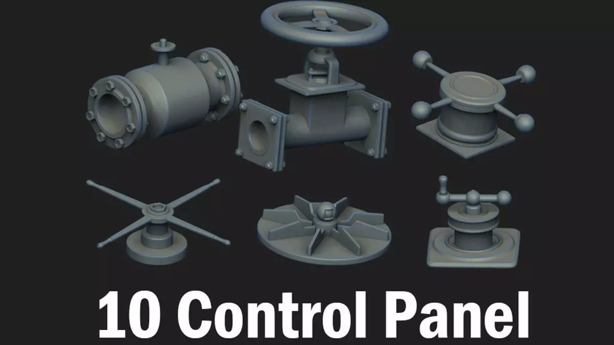 Control Panel IMM Brushes and 3D Models Vol 3 3D model_0