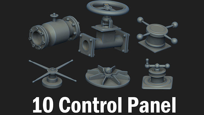 Control Panel IMM Brushes and 3D Models Vol 3 3D model