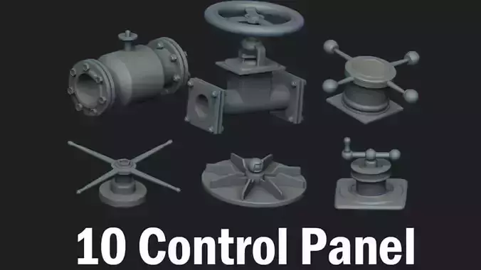 Control Panel IMM Brushes and 3D Models Vol 3 3D model