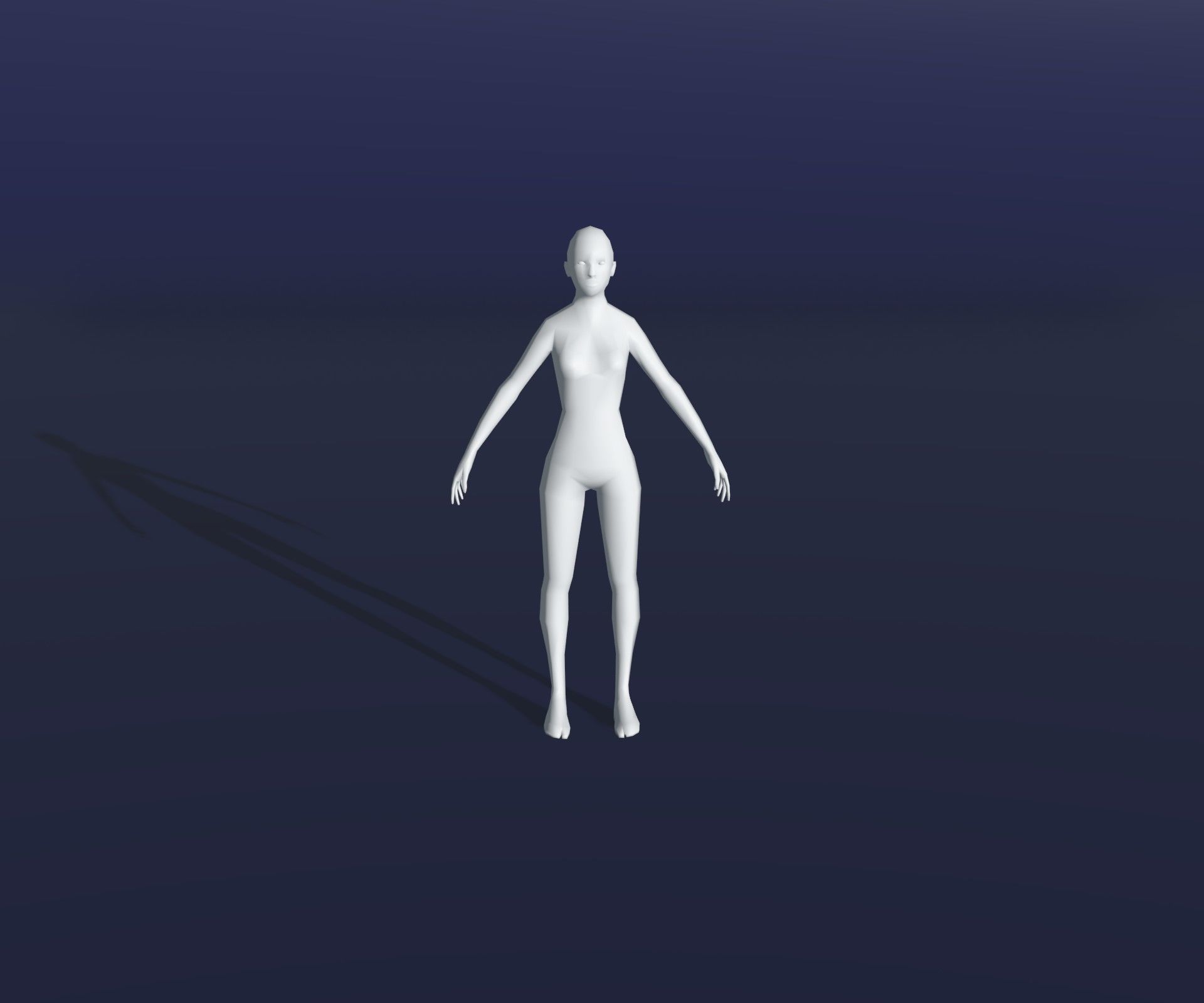 Male Female Body Base Mesh 28 Animations 3D Model 1k Polygons Low-poly 3D model_9