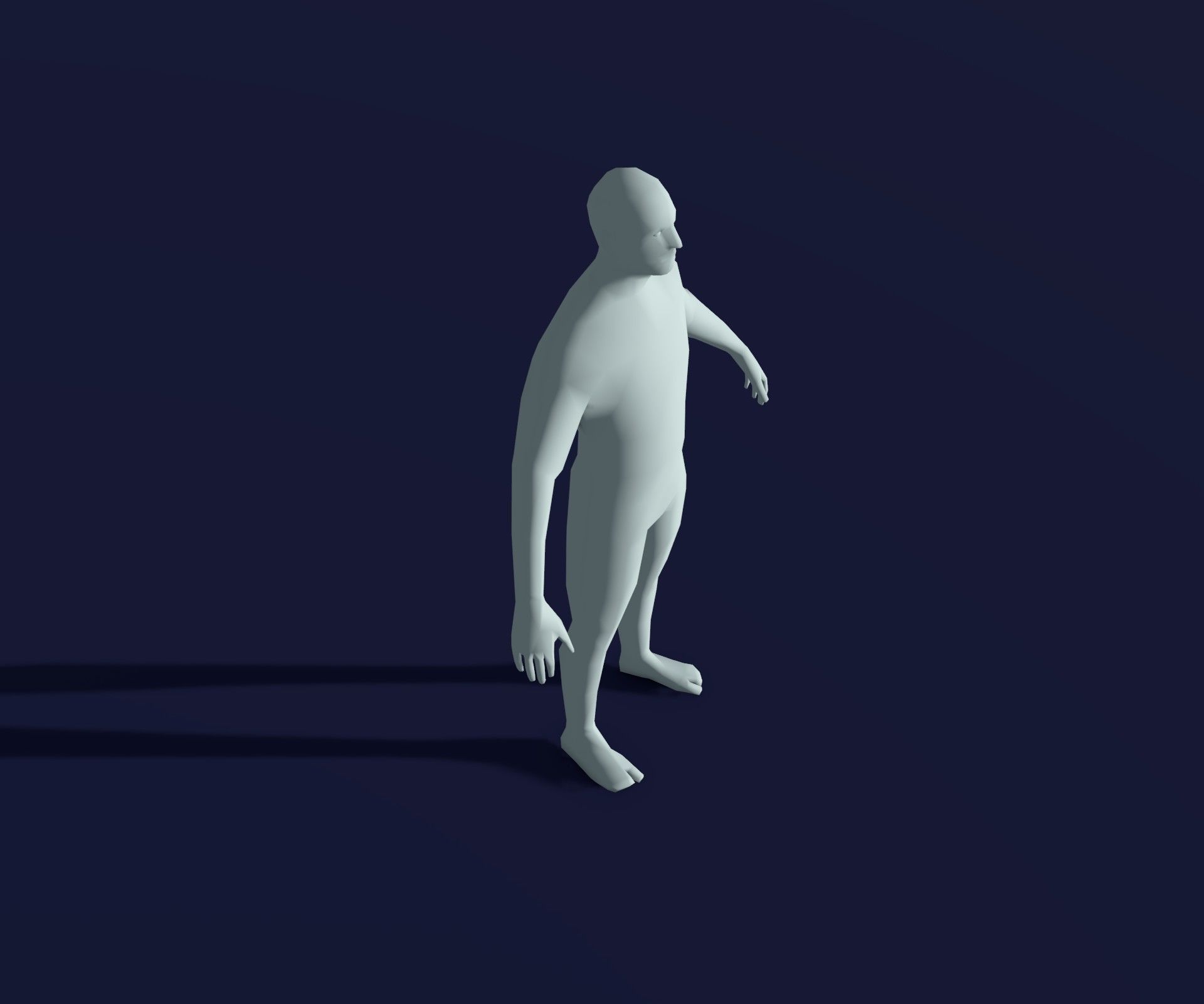 Male Female Body Base Mesh 28 Animations 3D Model 1k Polygons Low-poly 3D model_30