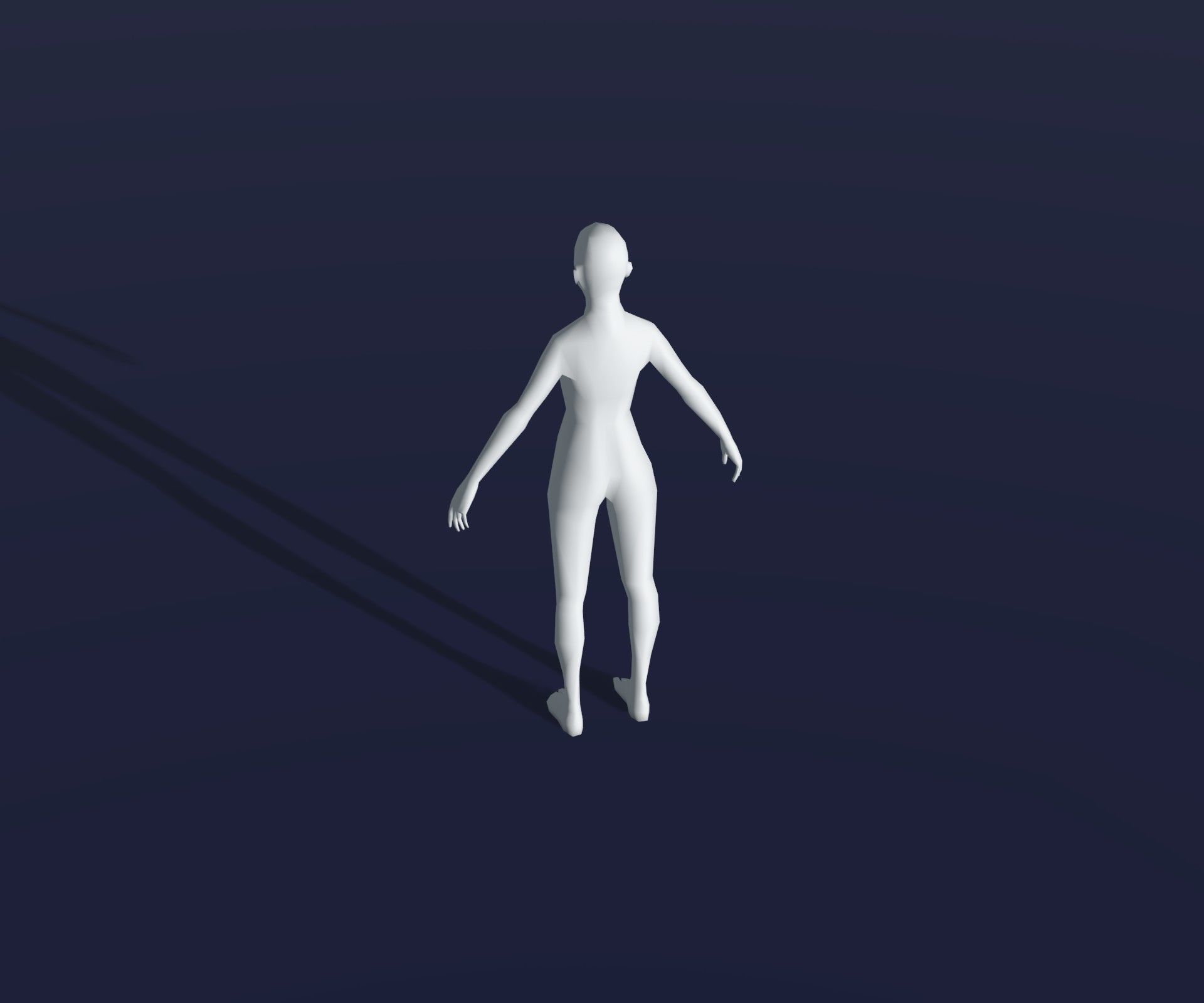 Male Female Body Base Mesh 28 Animations 3D Model 1k Polygons Low-poly 3D model_17