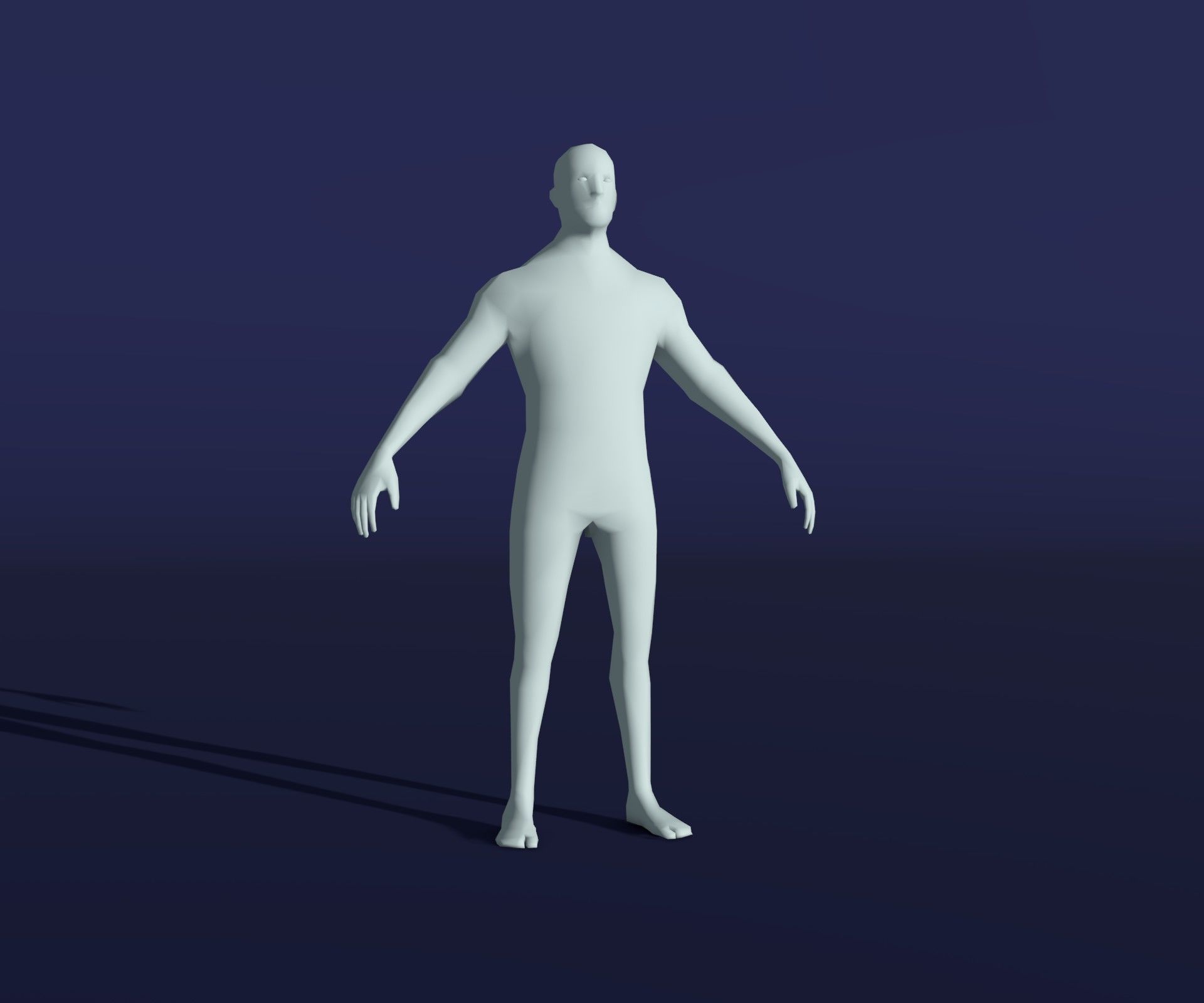 Male Female Body Base Mesh 28 Animations 3D Model 1k Polygons Low-poly 3D model_37
