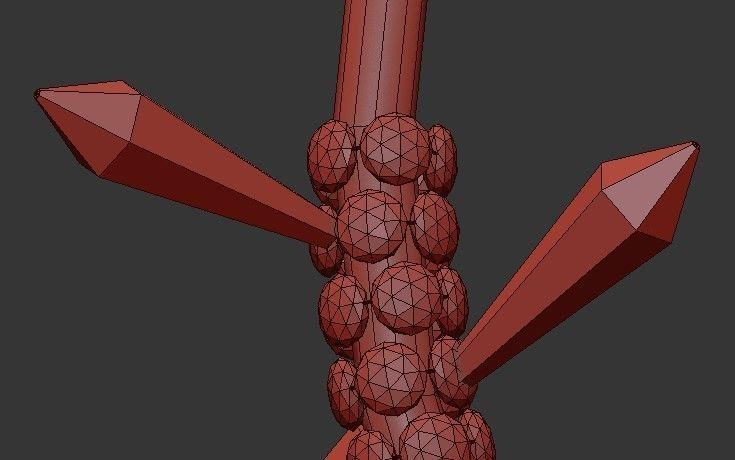 ALIANA gold and crystal hoop pendant 3D model_2