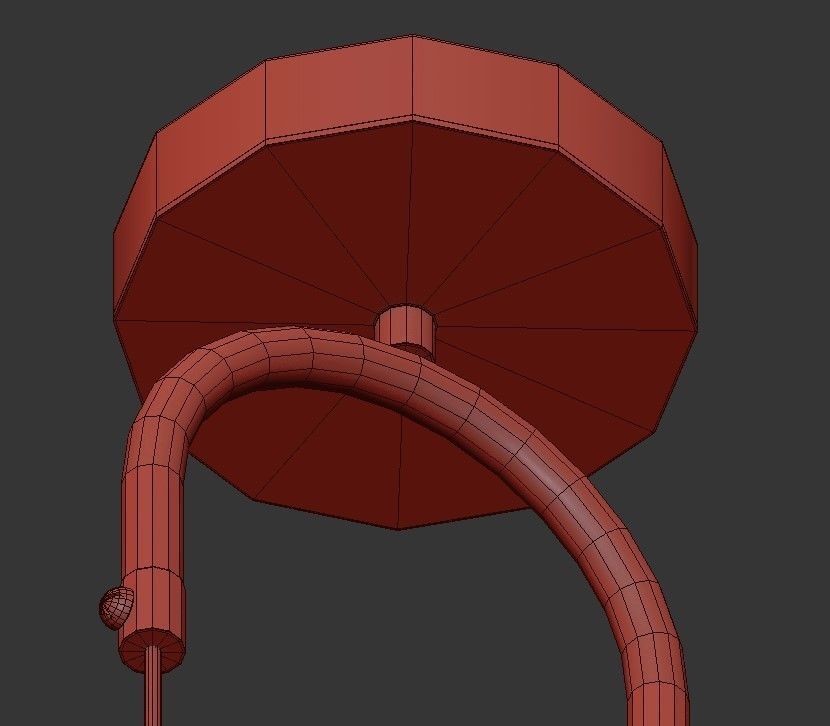 ADRIELL gold pendant light 3D model_2