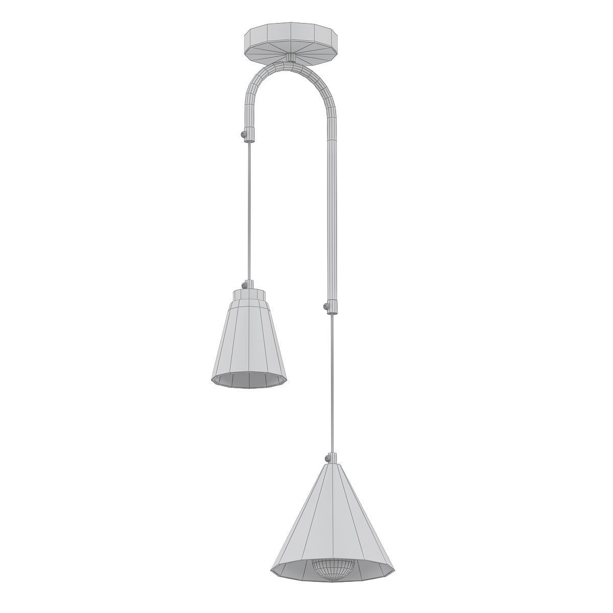 ADRIELL gold pendant light 3D model_4