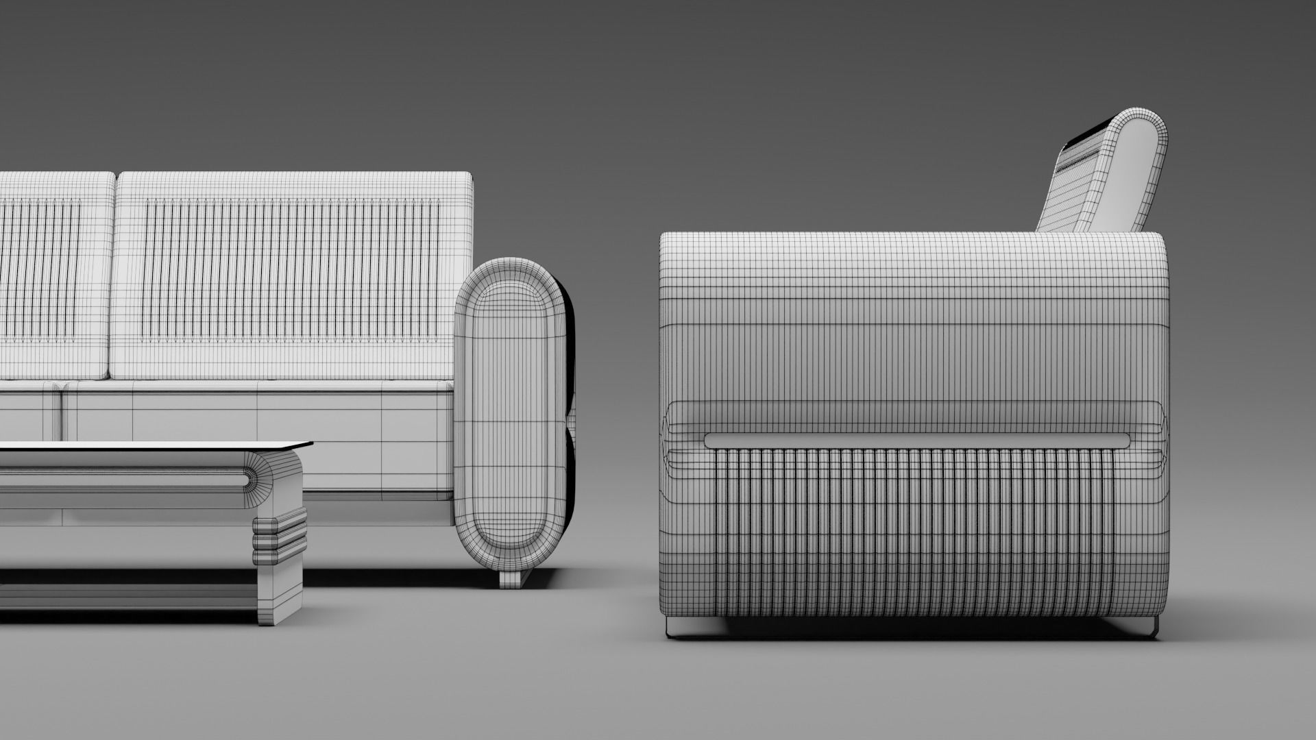 Sofa Set 04 3D model_7