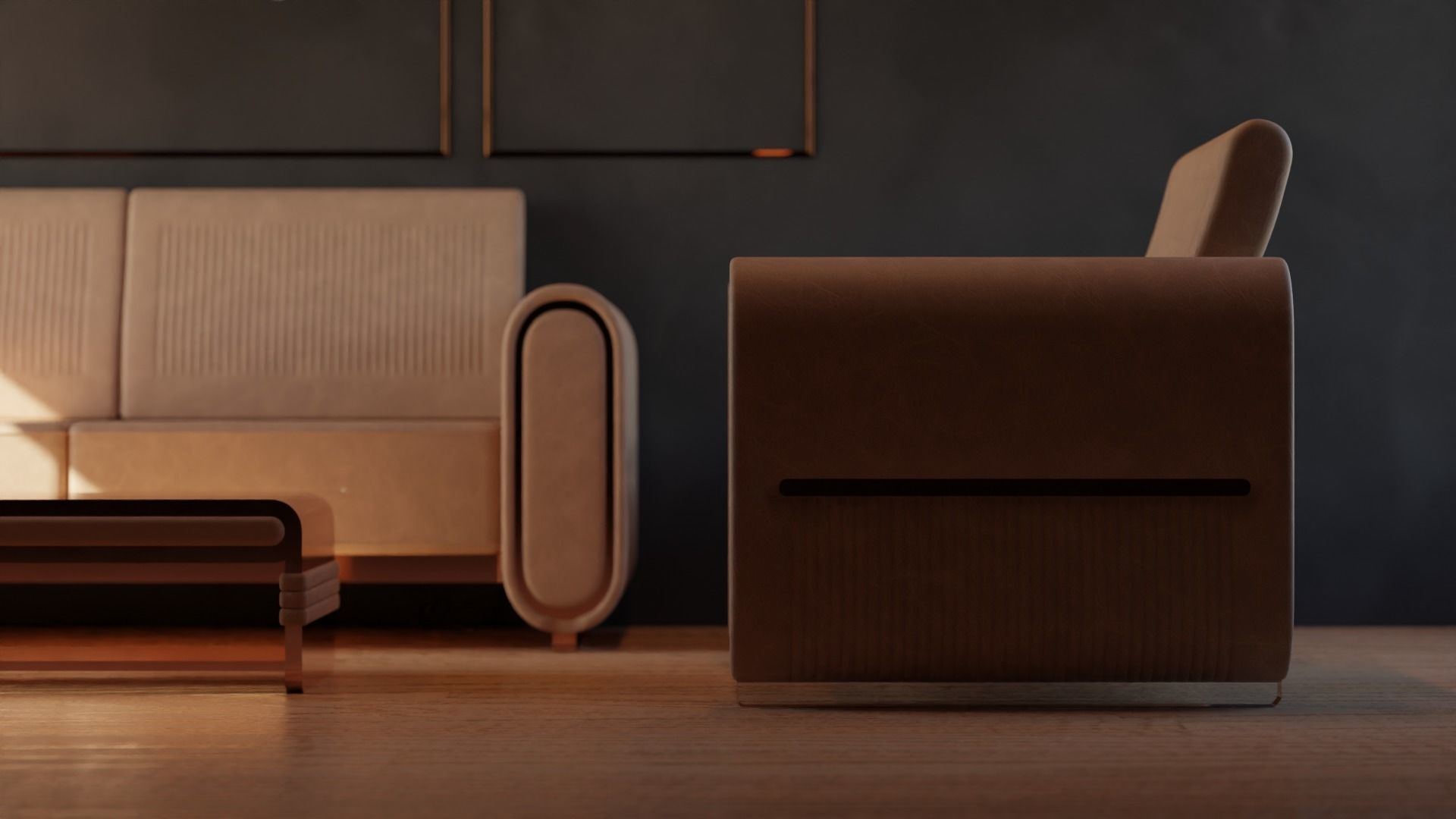 Sofa Set 04 3D model_6