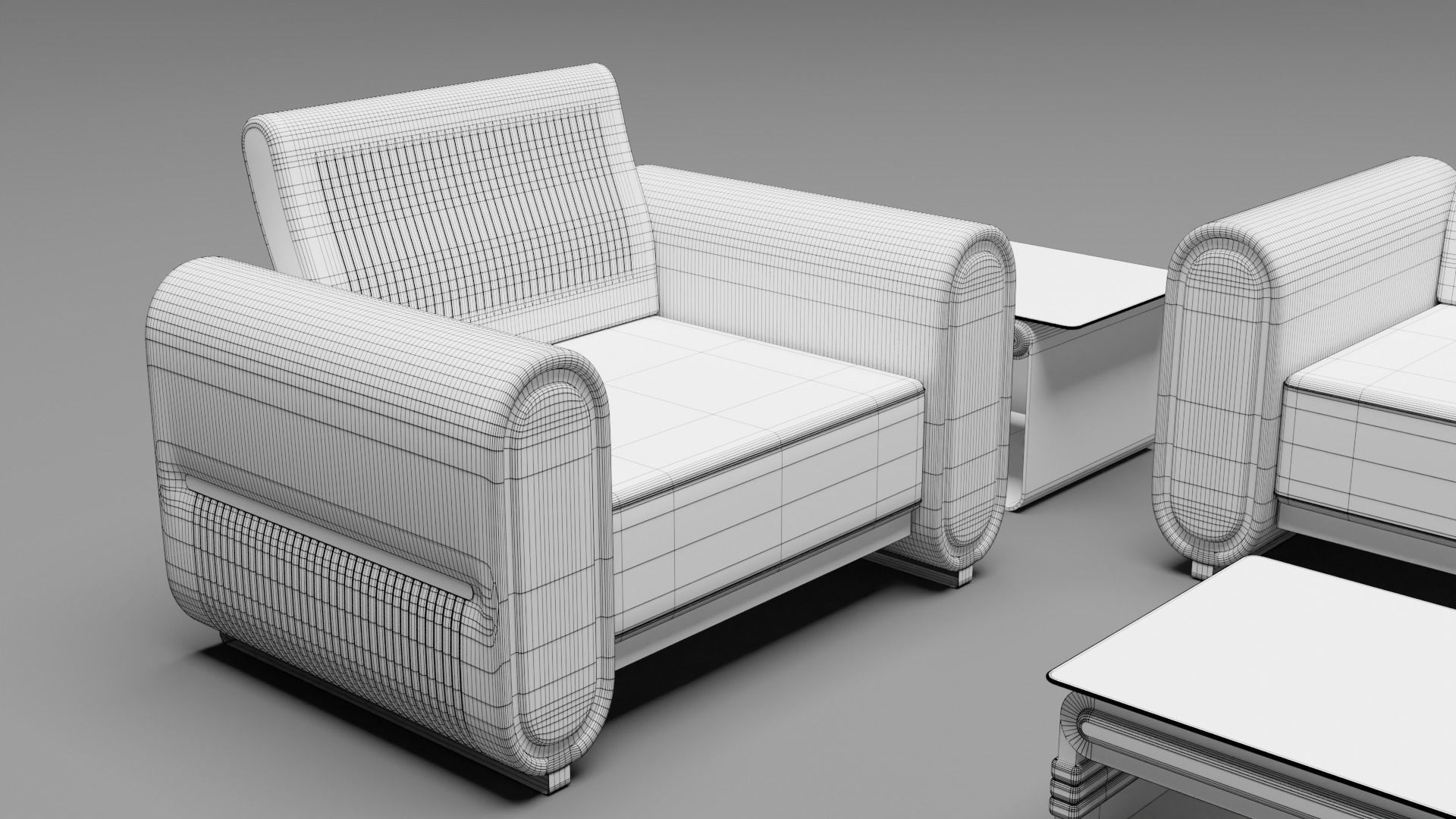 Sofa Set 04 3D model_13