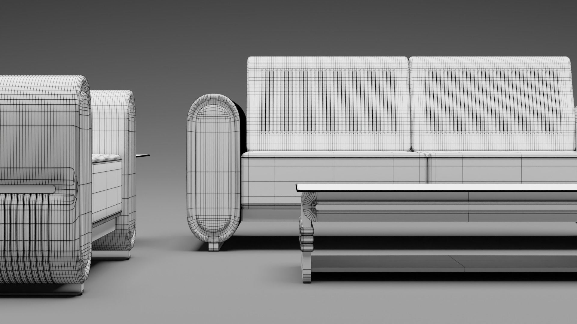 Sofa Set 04 3D model_5