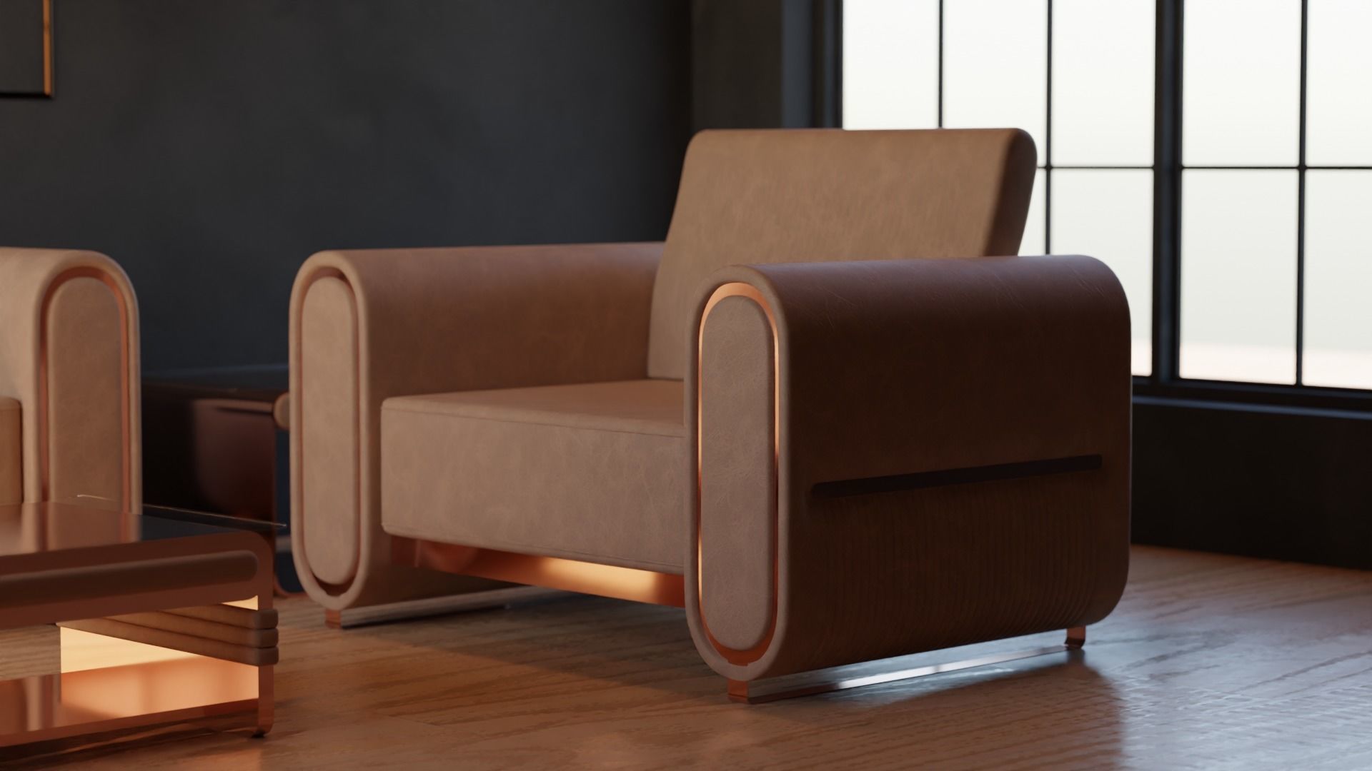 Sofa Set 04 3D model_8