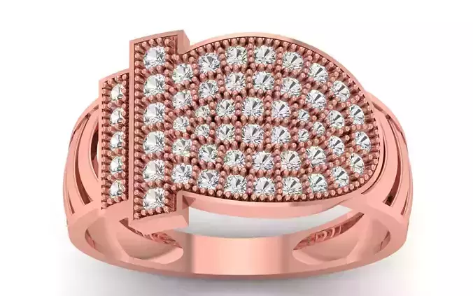 Solitaire Wedding Engagement Men Ring 3D print model