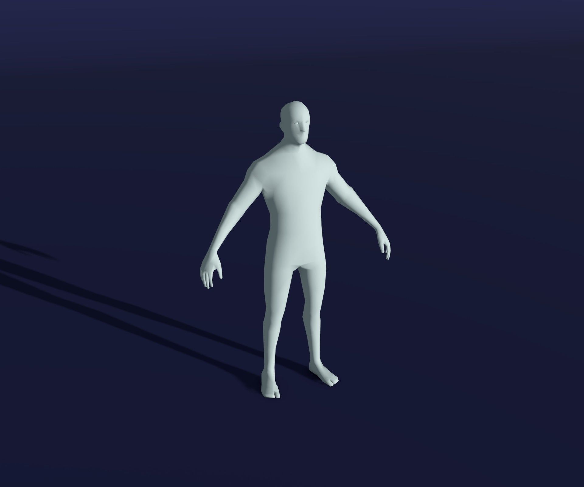 Male Female Body Base Mesh 28 Animations 3D Model 1k Polygons 3D Model Collection_24