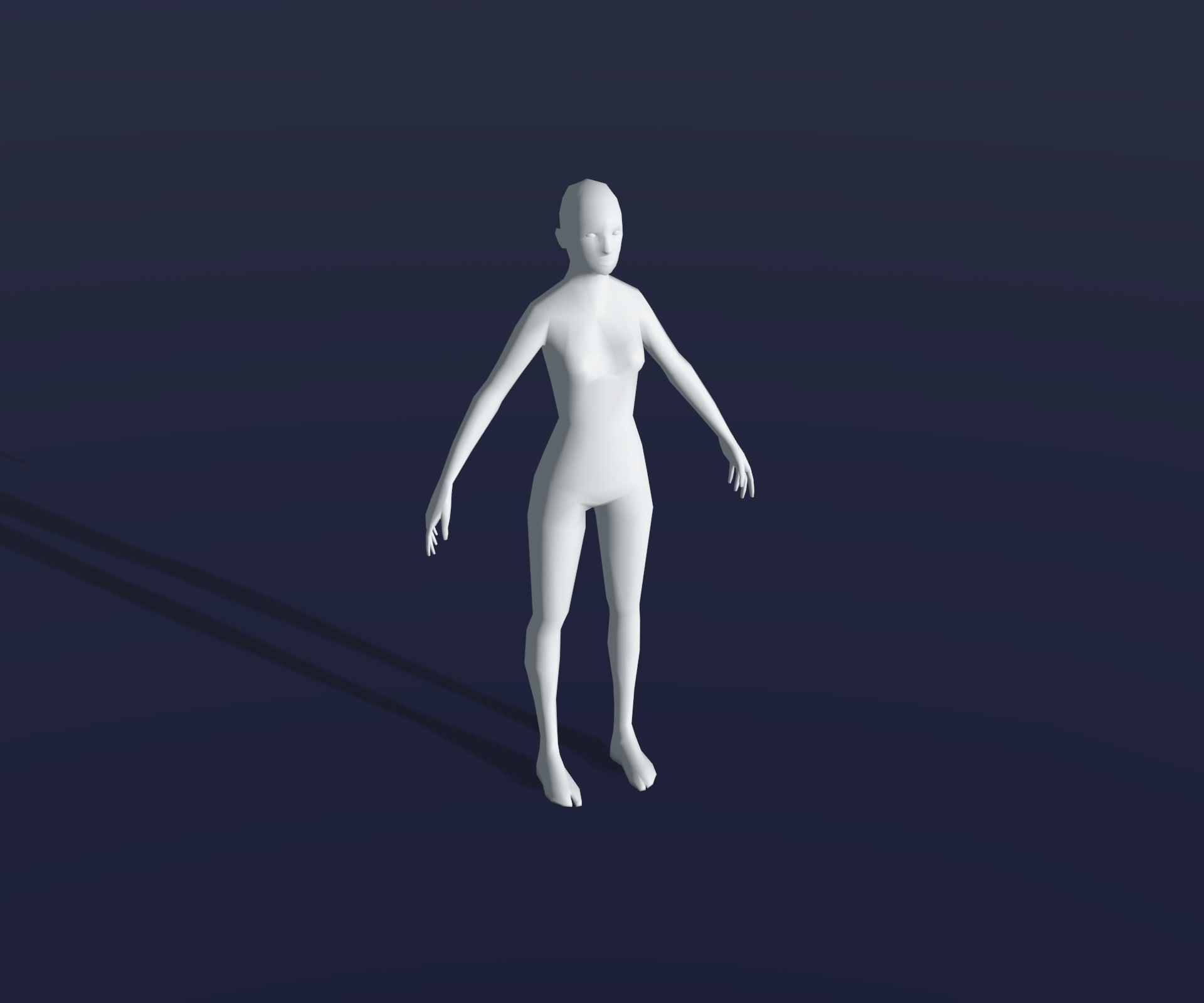 Male Female Body Base Mesh 28 Animations 3D Model 1k Polygons 3D Model Collection_4