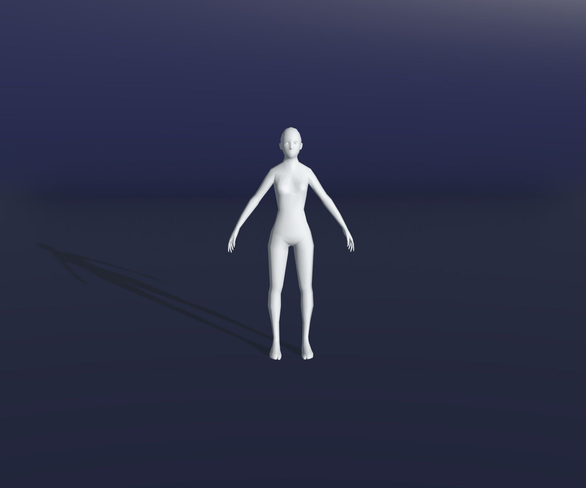 Male Female Body Base Mesh 28 Animations 3D Model 1k Polygons 3D Model Collection_23