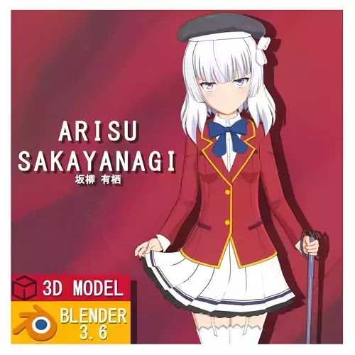 Arisu Sakayanagi - Blender 3D model