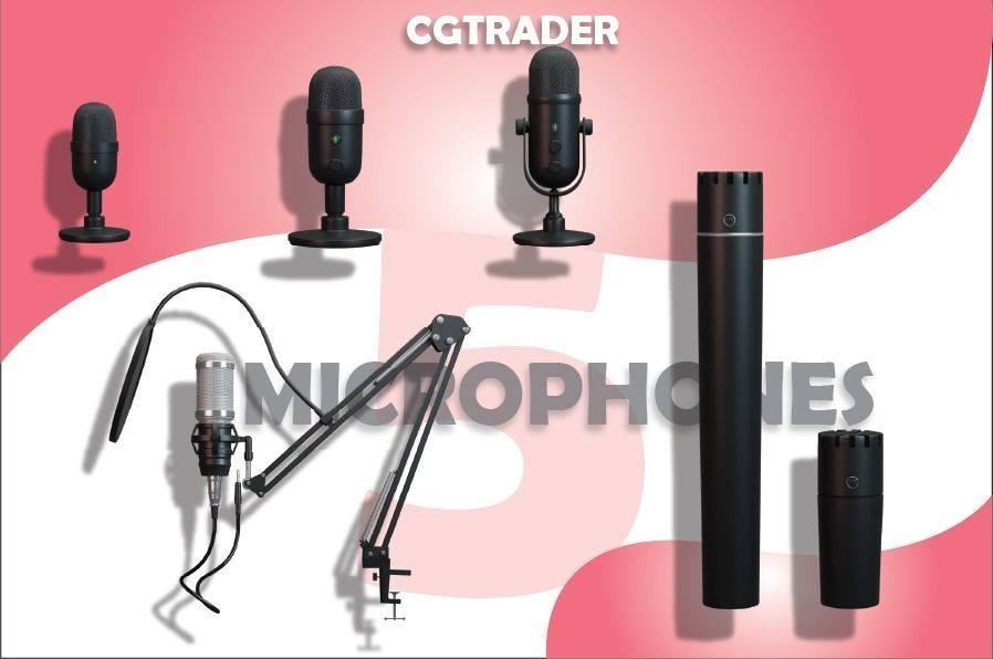 Mic Collection microphone 3D model_1