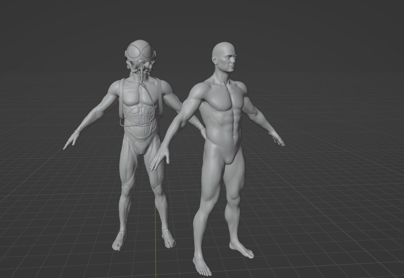 3D model of sci fi gas man with pack 3D model_8