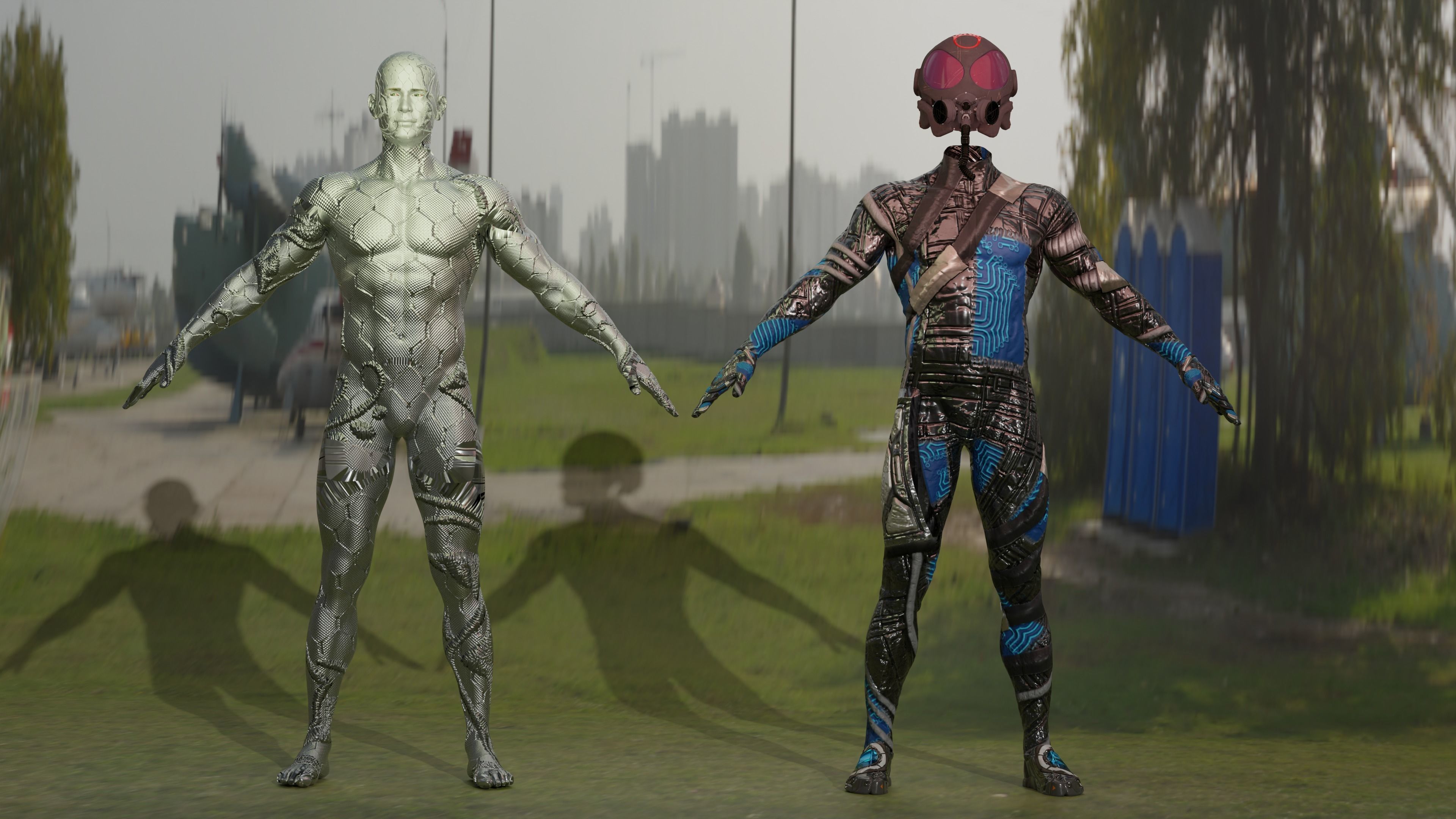 3D model of sci fi gas man with pack 3D model_5