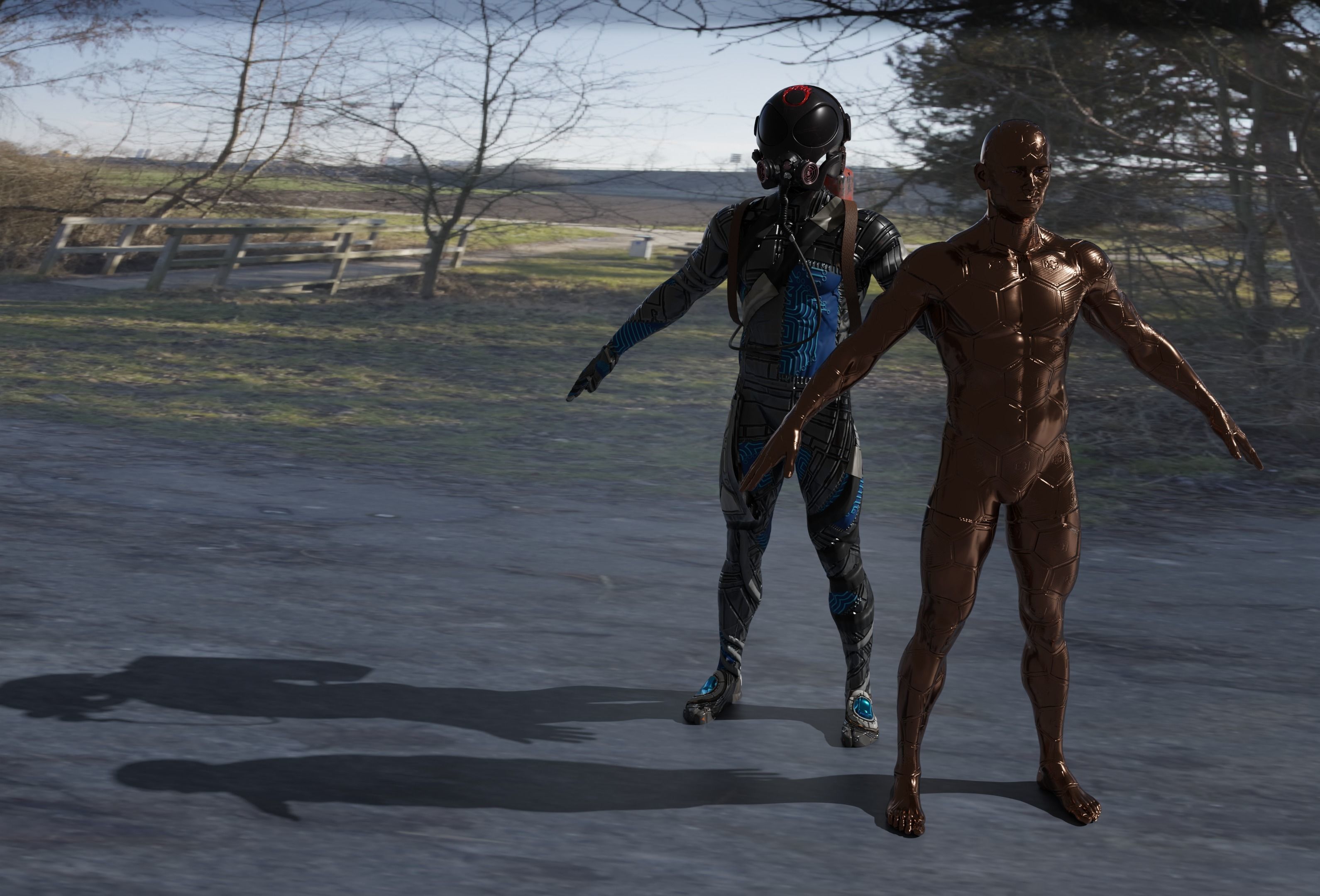 3D model of sci fi gas man with pack 3D model_4