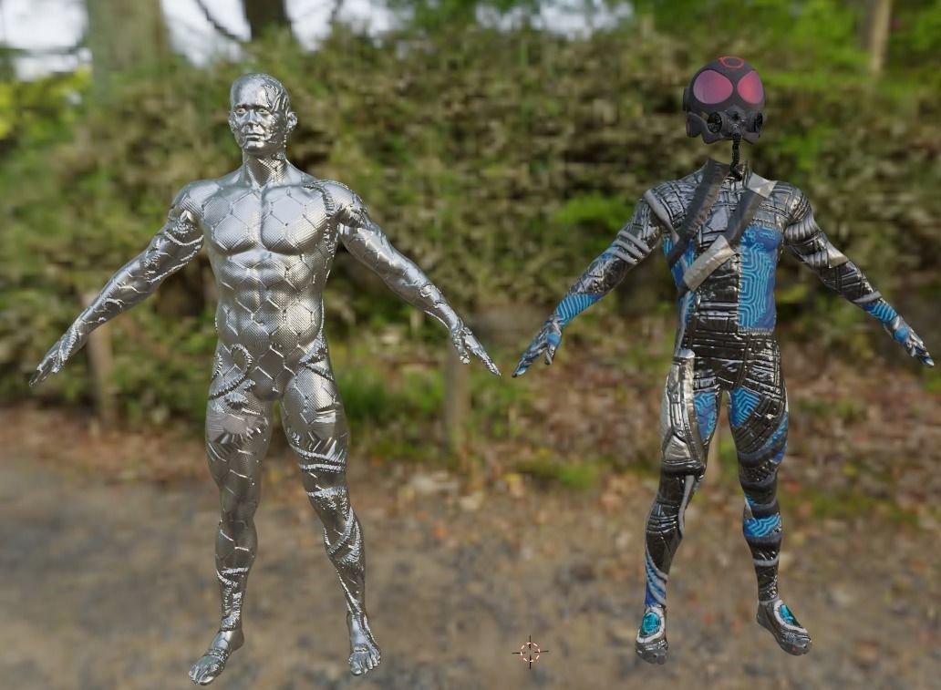 3D model of sci fi gas man with pack 3D model_6