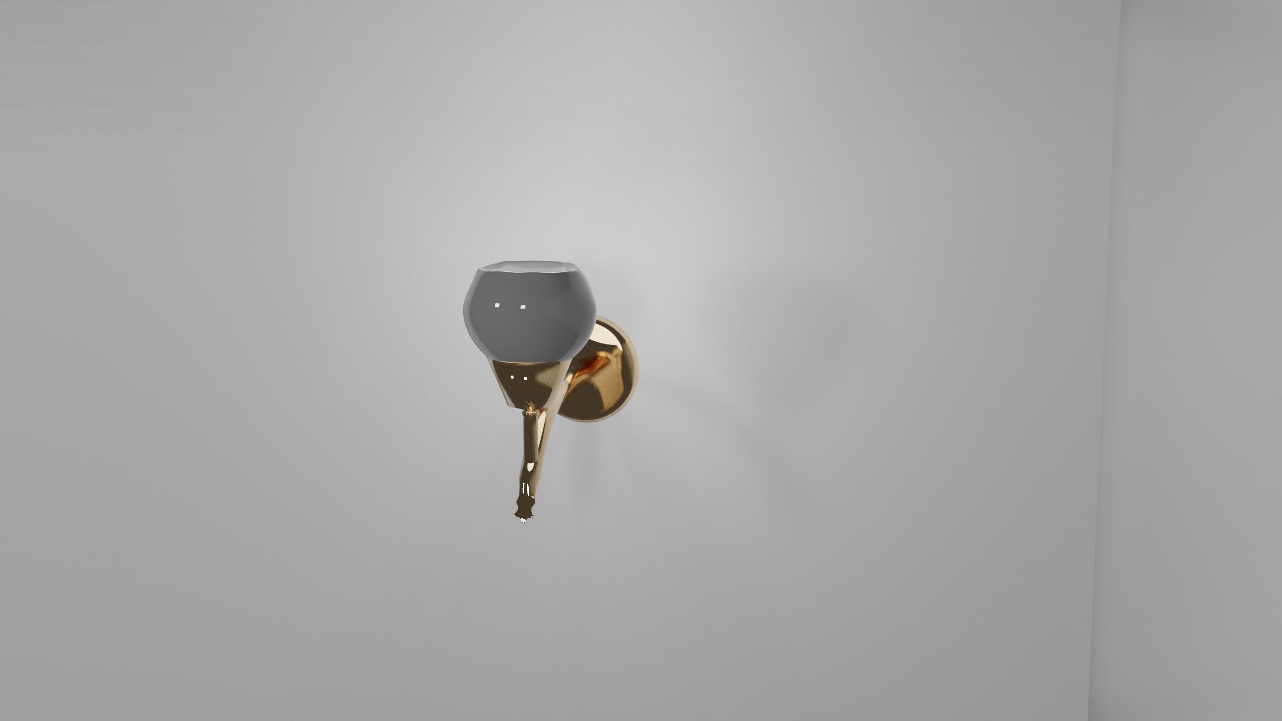 Applique Mizar 1 gold bulb Free 3D model_5