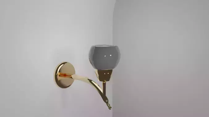 Applique Mizar 1 gold bulb