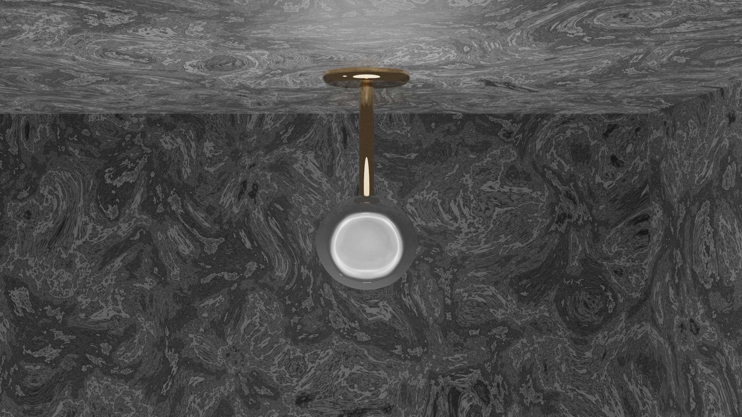 Applique Mizar 1 gold bulb Free 3D model_7