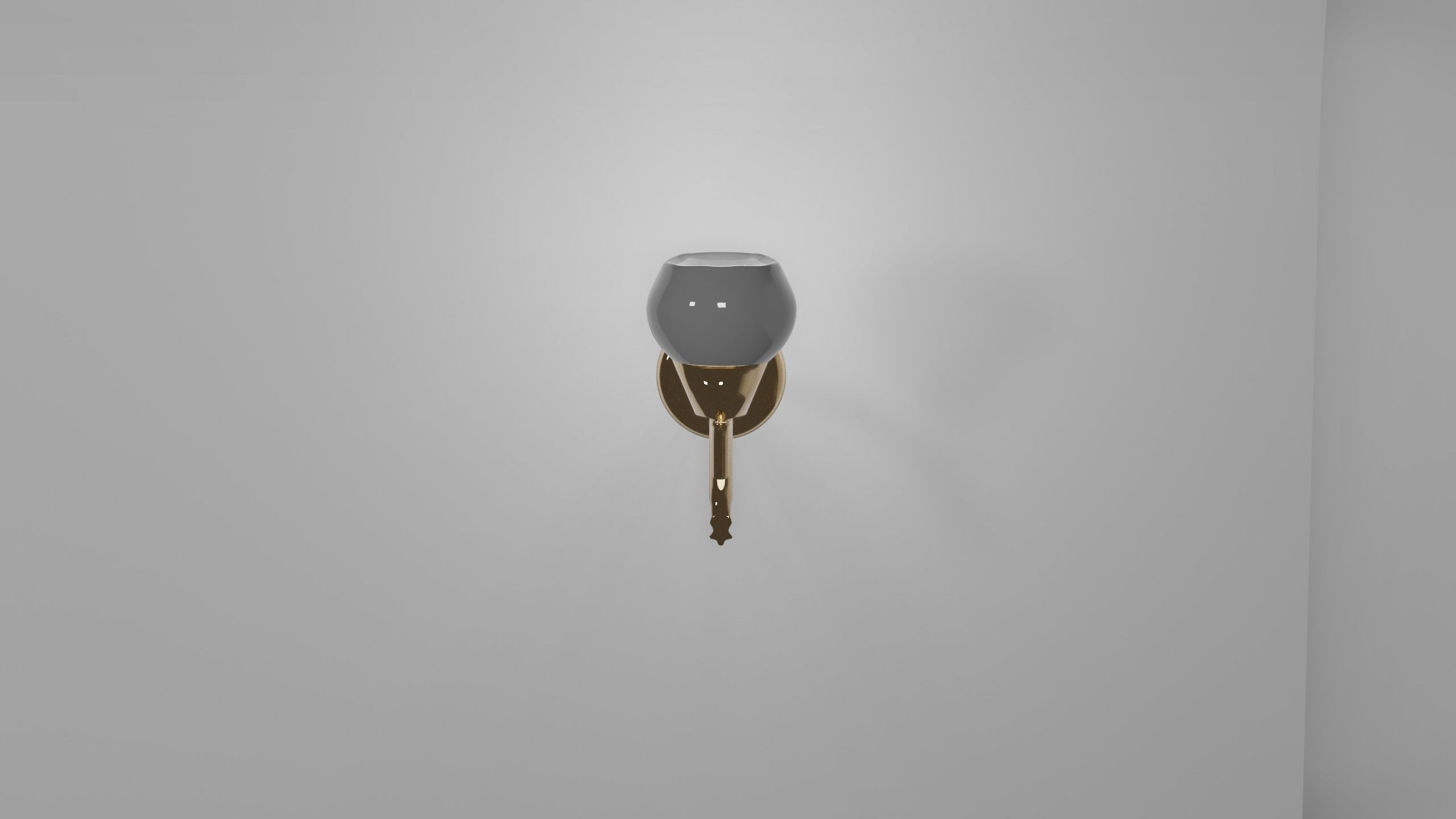 Applique Mizar 1 gold bulb Free 3D model_2