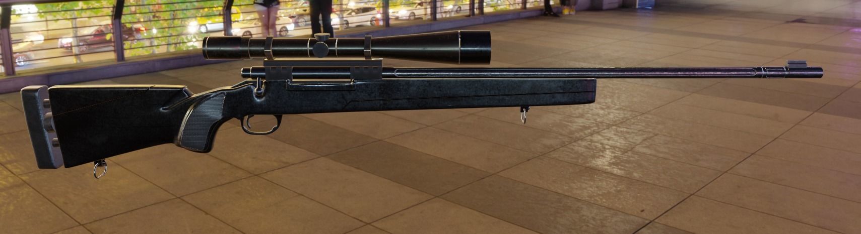 M2400 Sniper Rifle Low-poly 3D model_3