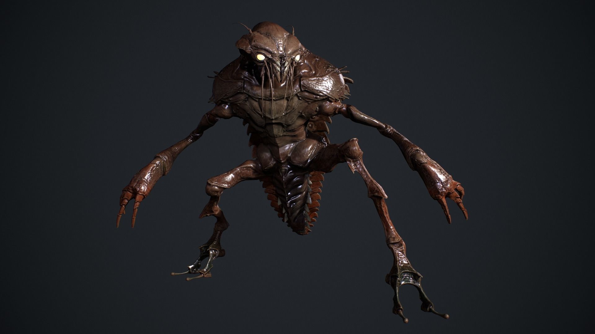 Bug Creature  Low-poly 3D model_12