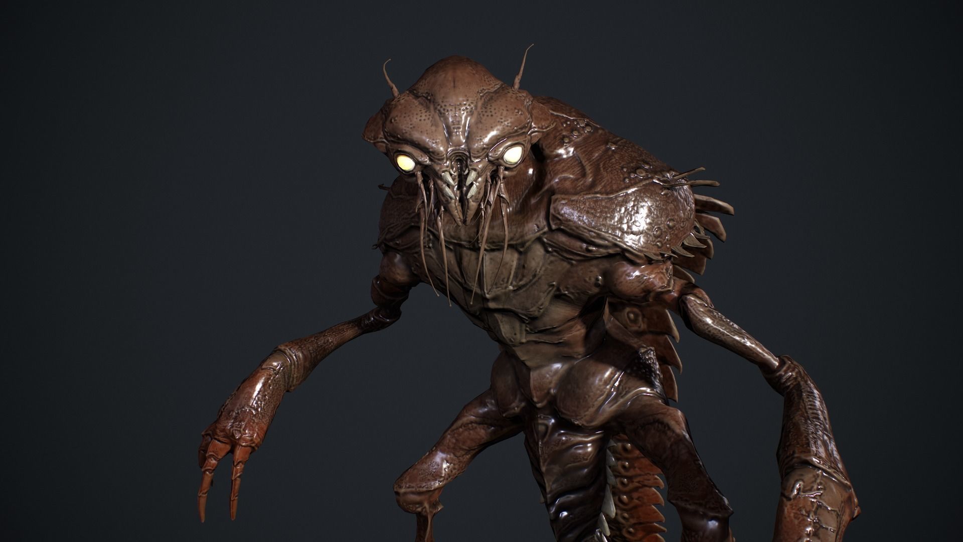 Bug Creature  Low-poly 3D model_9