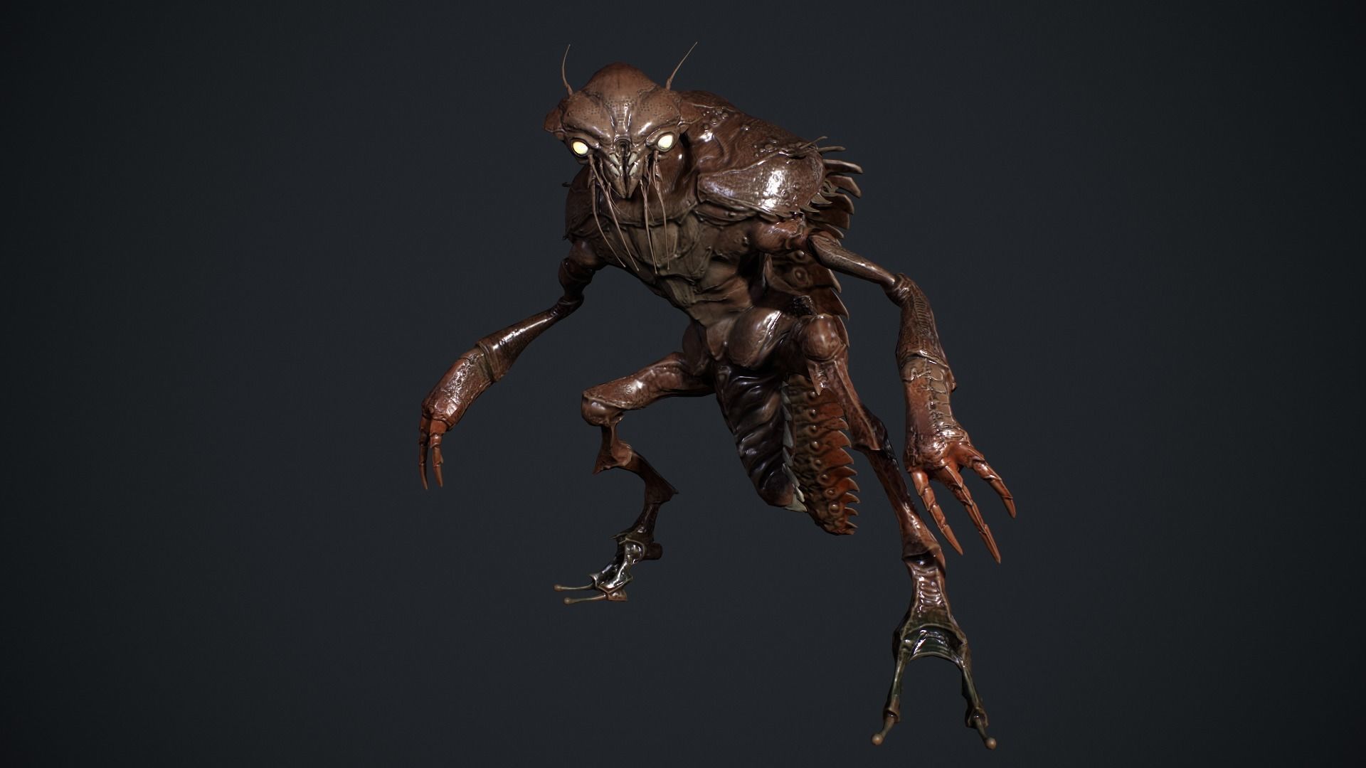 Bug Creature  Low-poly 3D model_11