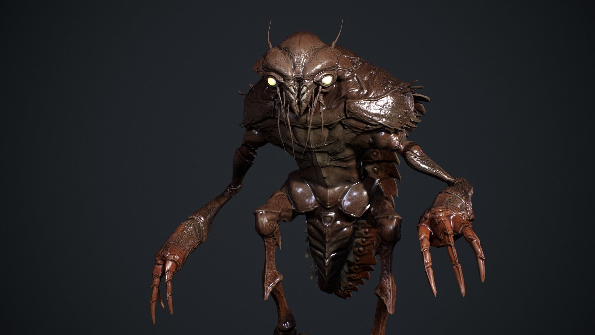 Bug Creature  Low-poly 3D model_6