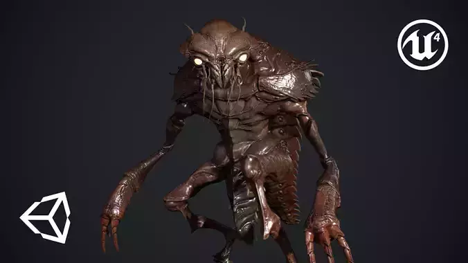 Bug Creature  Low-poly 3D model