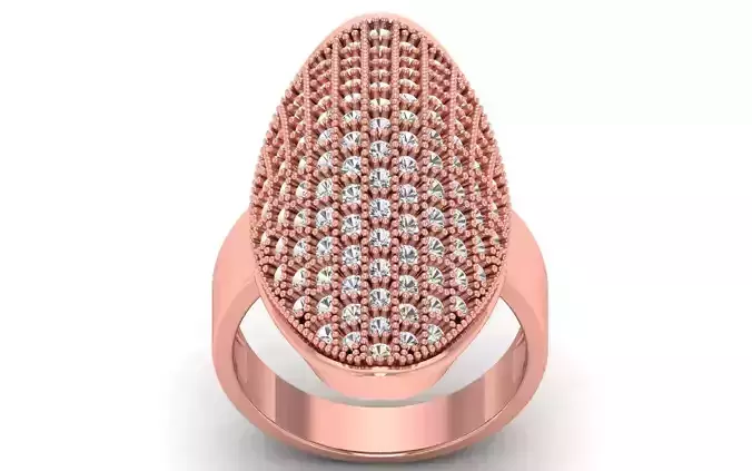 Solitaire Oval Wedding Engagement WoMen Ring 3D print model