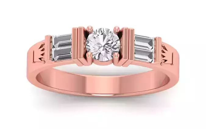 Solitaire Wedding Engagement WoMen Round Stone Ring