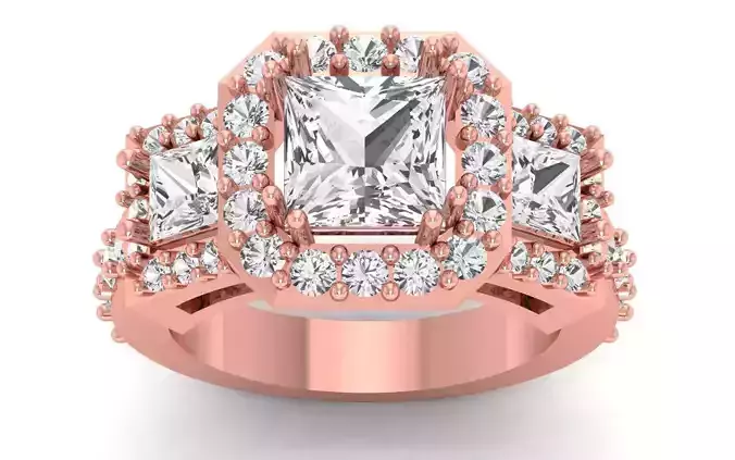 Solitaire Wedding Engagement Big Princess Stone Ring