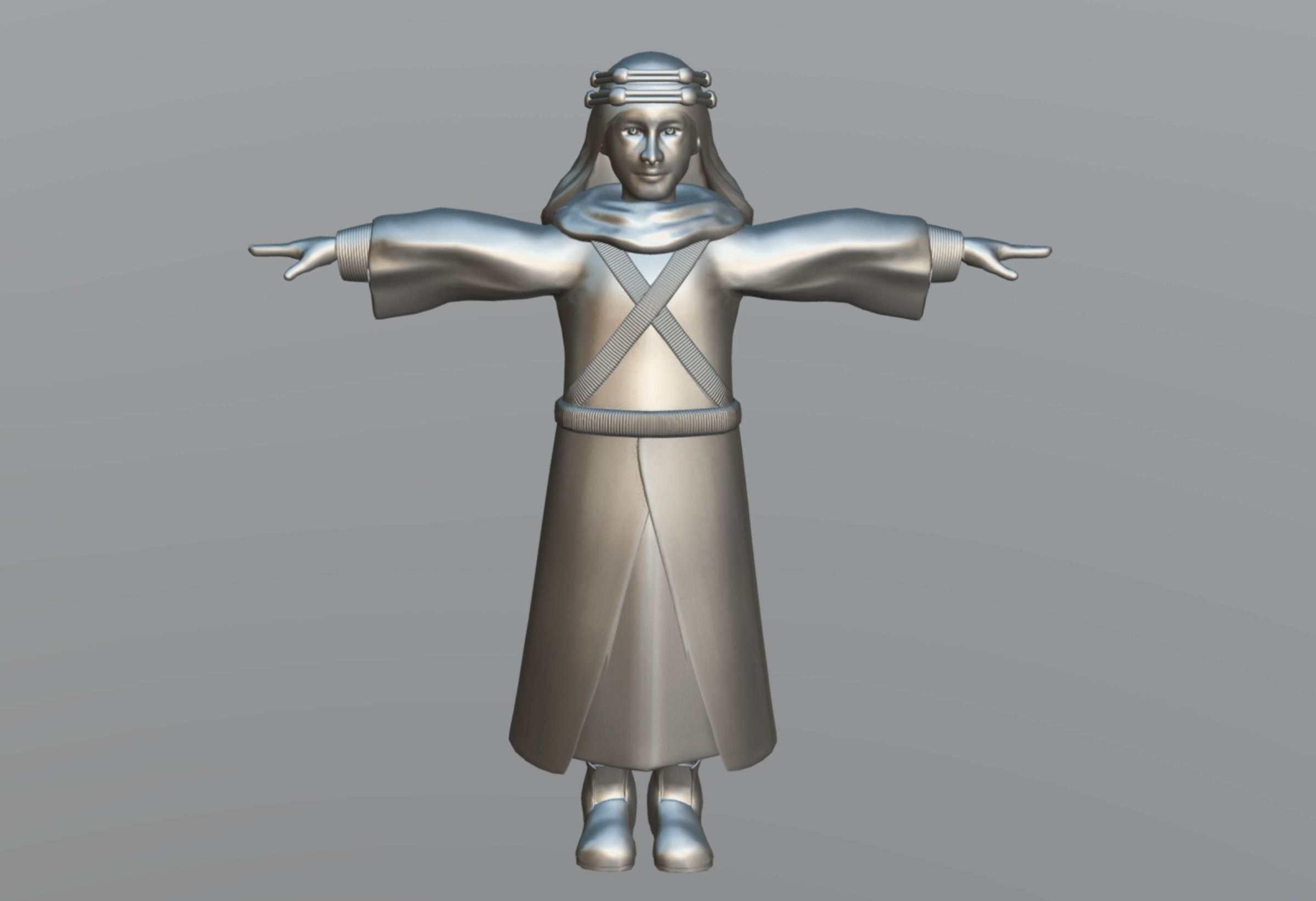 Arab Character Low-poly 3D model_8