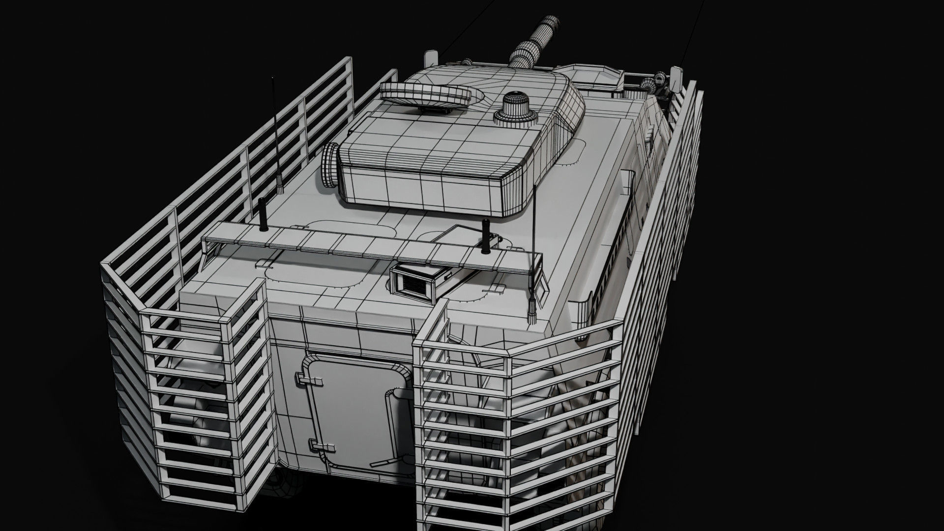 military tank Low-poly 3D model_6