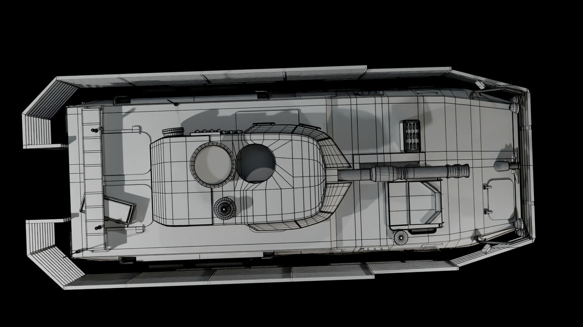 military tank Low-poly 3D model_5