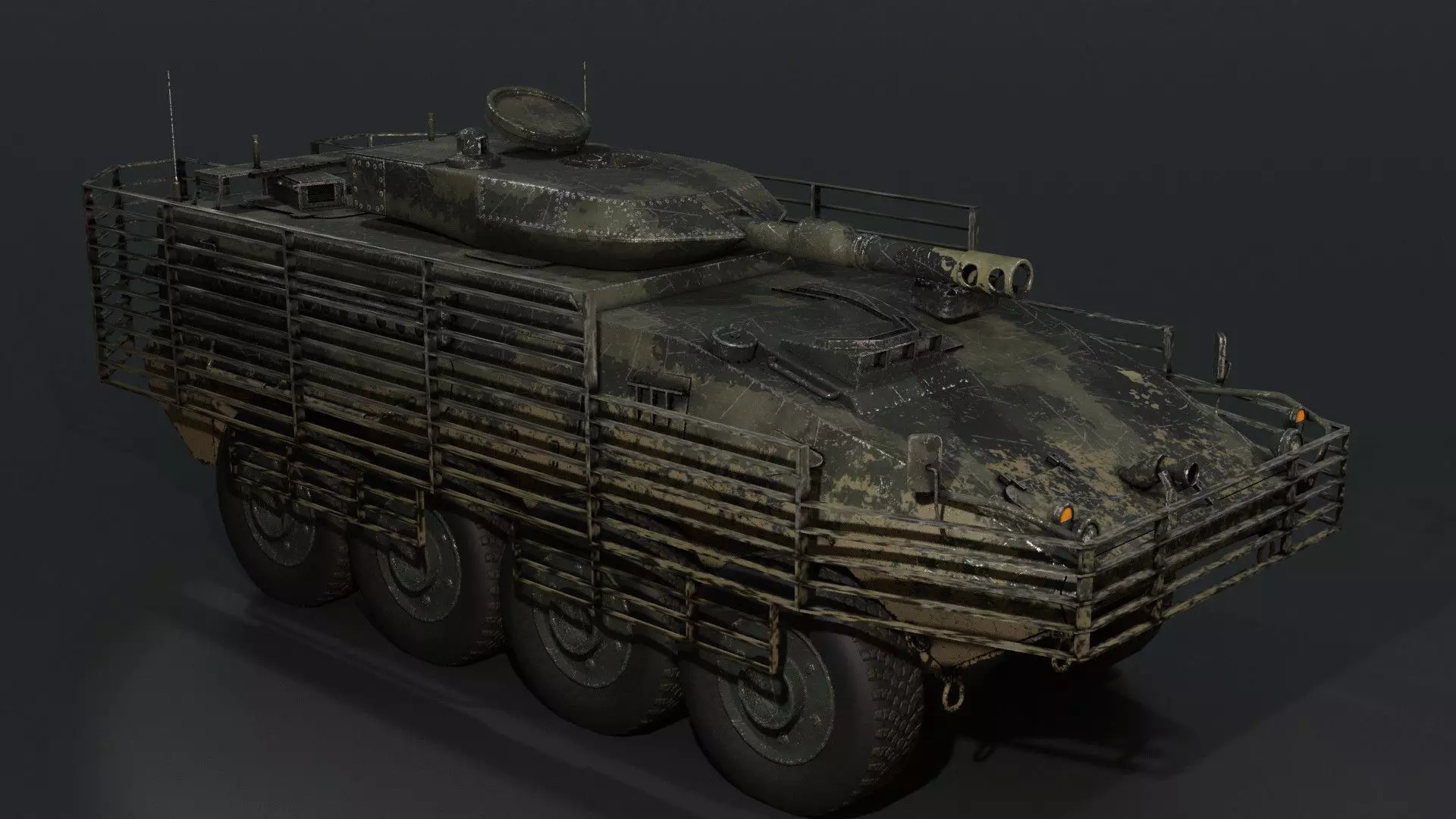 military tank Low-poly 3D model_0