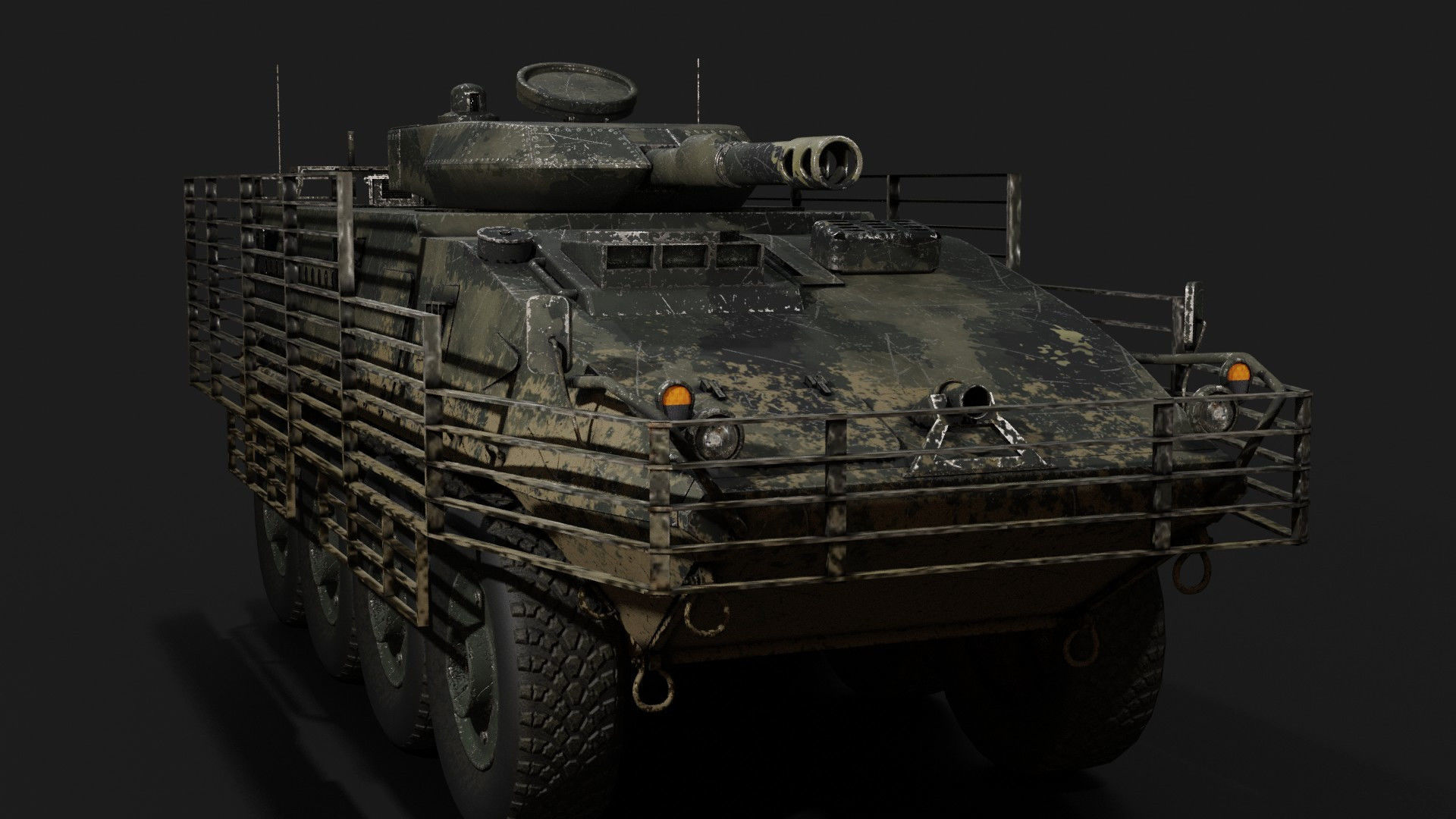 military tank Low-poly 3D model_1