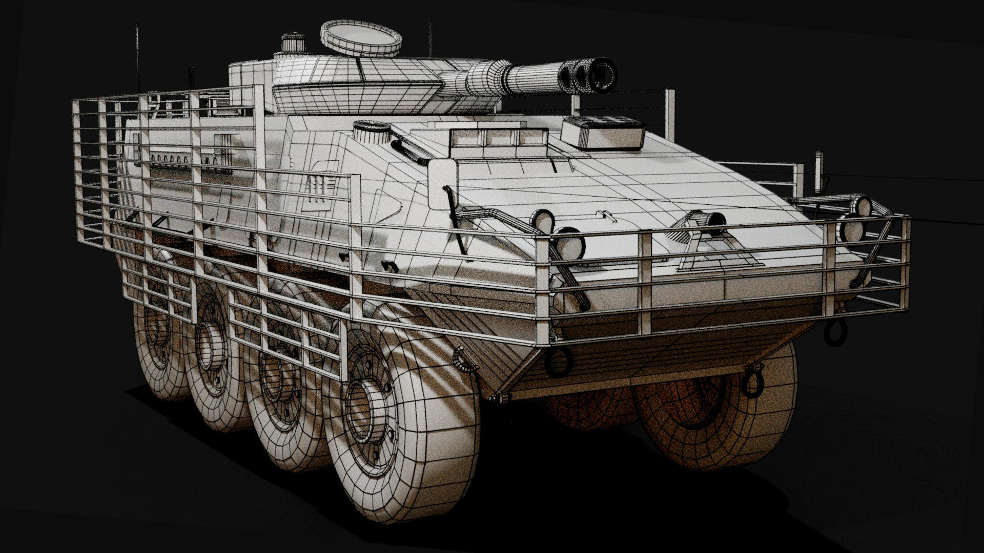 military tank Low-poly 3D model_4